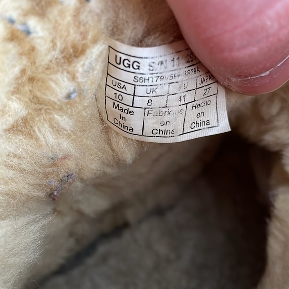 UGG Mini Bailey Bow II Exotic Leopard Print Tan Suede Womens Boots Size 10 - Picture 9 of 12